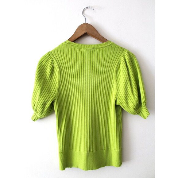 Ted Baker Maaybel Puff Sleeve Woven Jumper / Ted 1 / US 4 / Green Puff - Picture 5 of 9